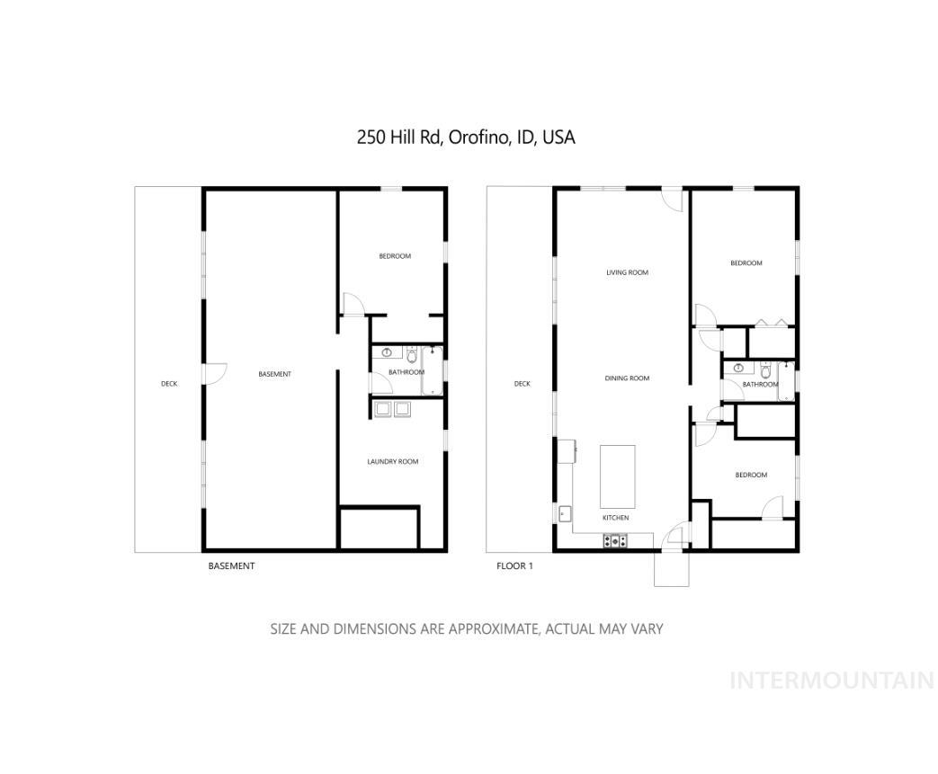 250 Hill Rd Duplex, Orofino, Idaho 83544, 2 Bedrooms, 1 Bathroom, Residential Income For Sale, Price $374,900, 98944664