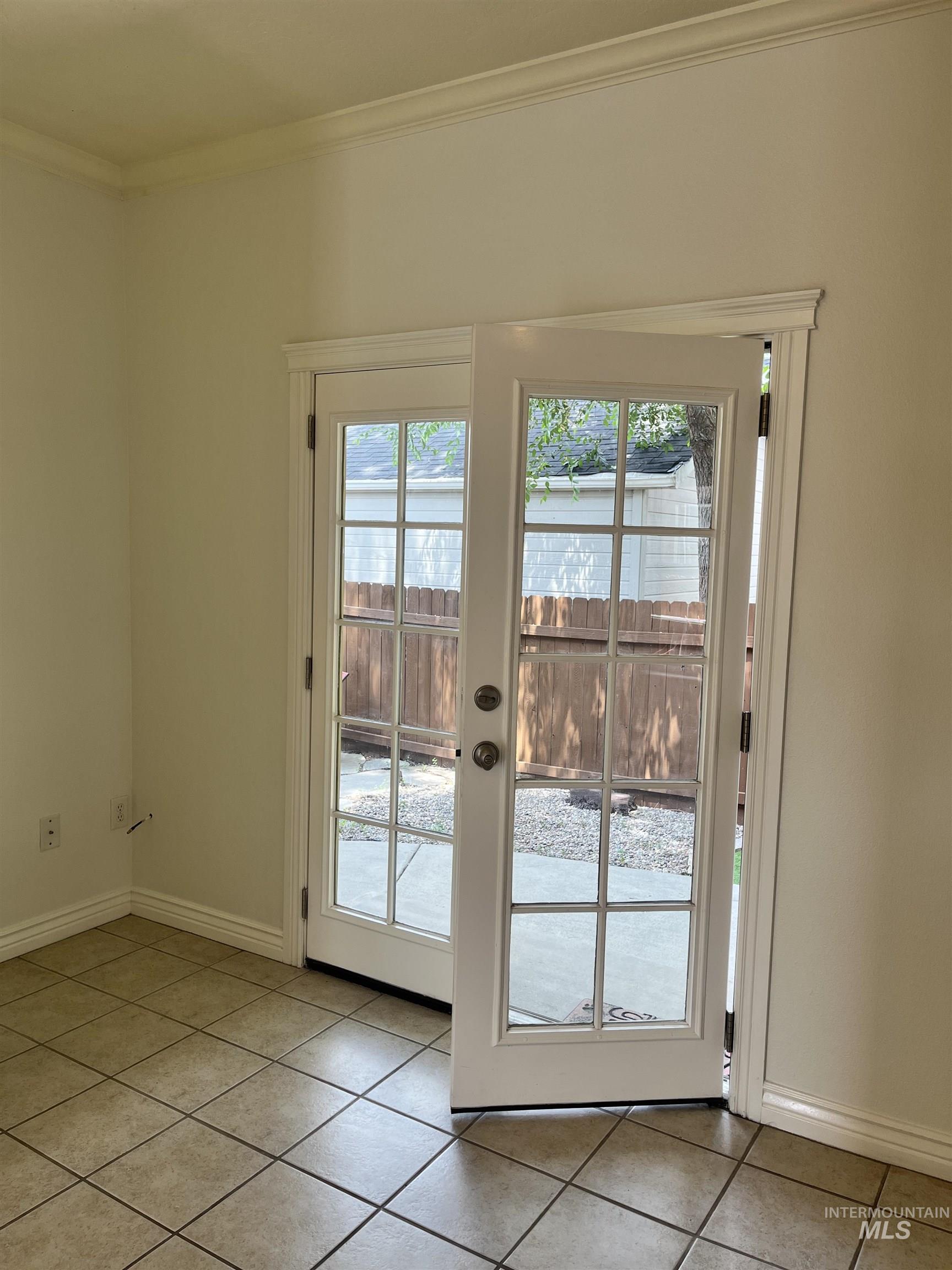 Back yard access via french doors from the great room