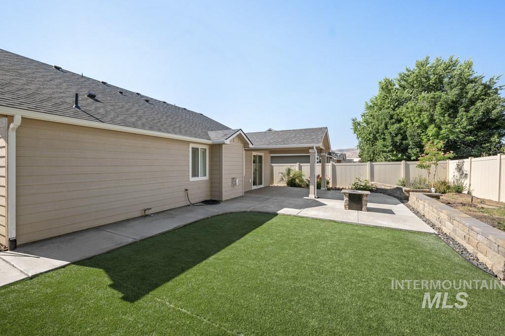 View of yard featuring a patio area