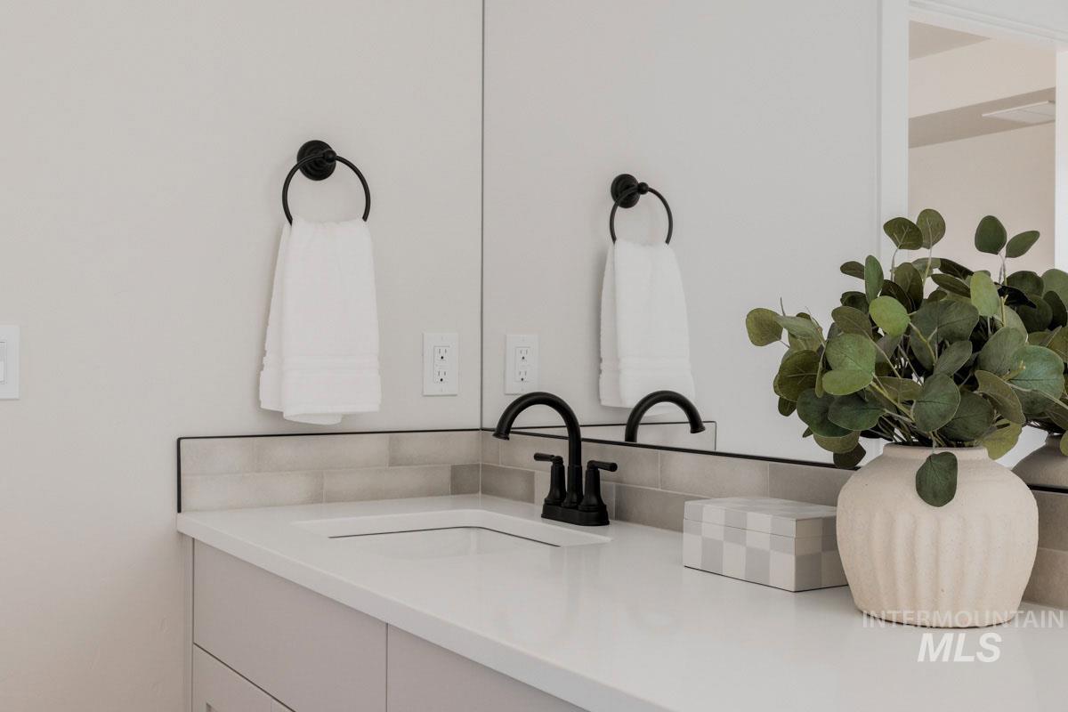 Bathroom featuring vanity