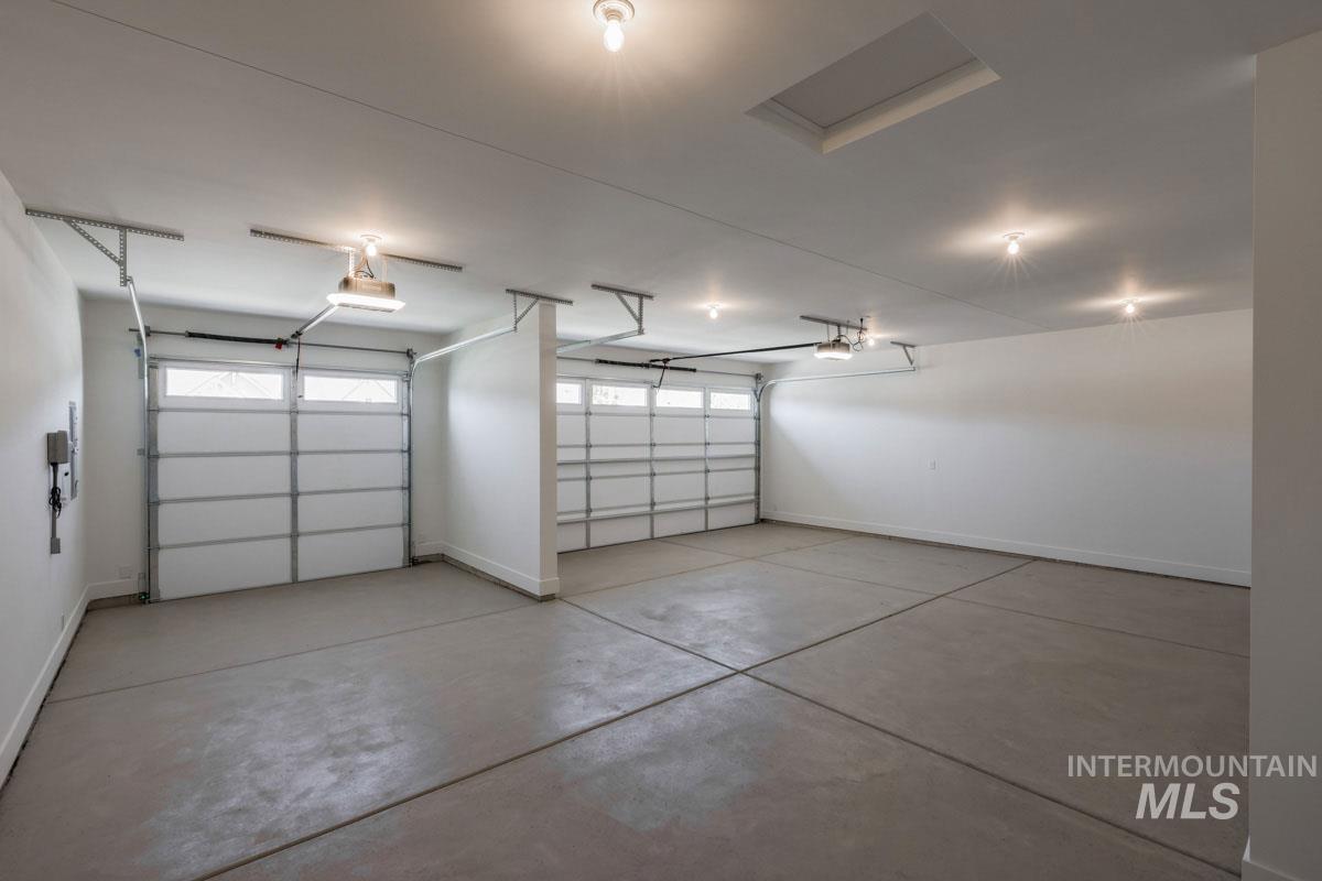 Garage with baseboards