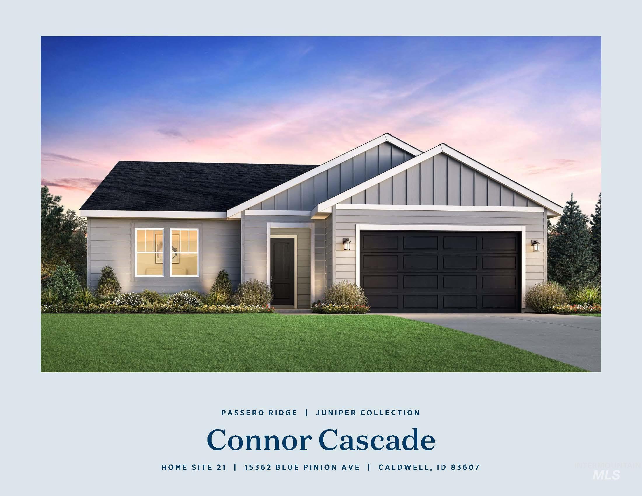 View of front of home featuring an attached garage, board and batten siding, a lawn, driveway, and roof with shingles