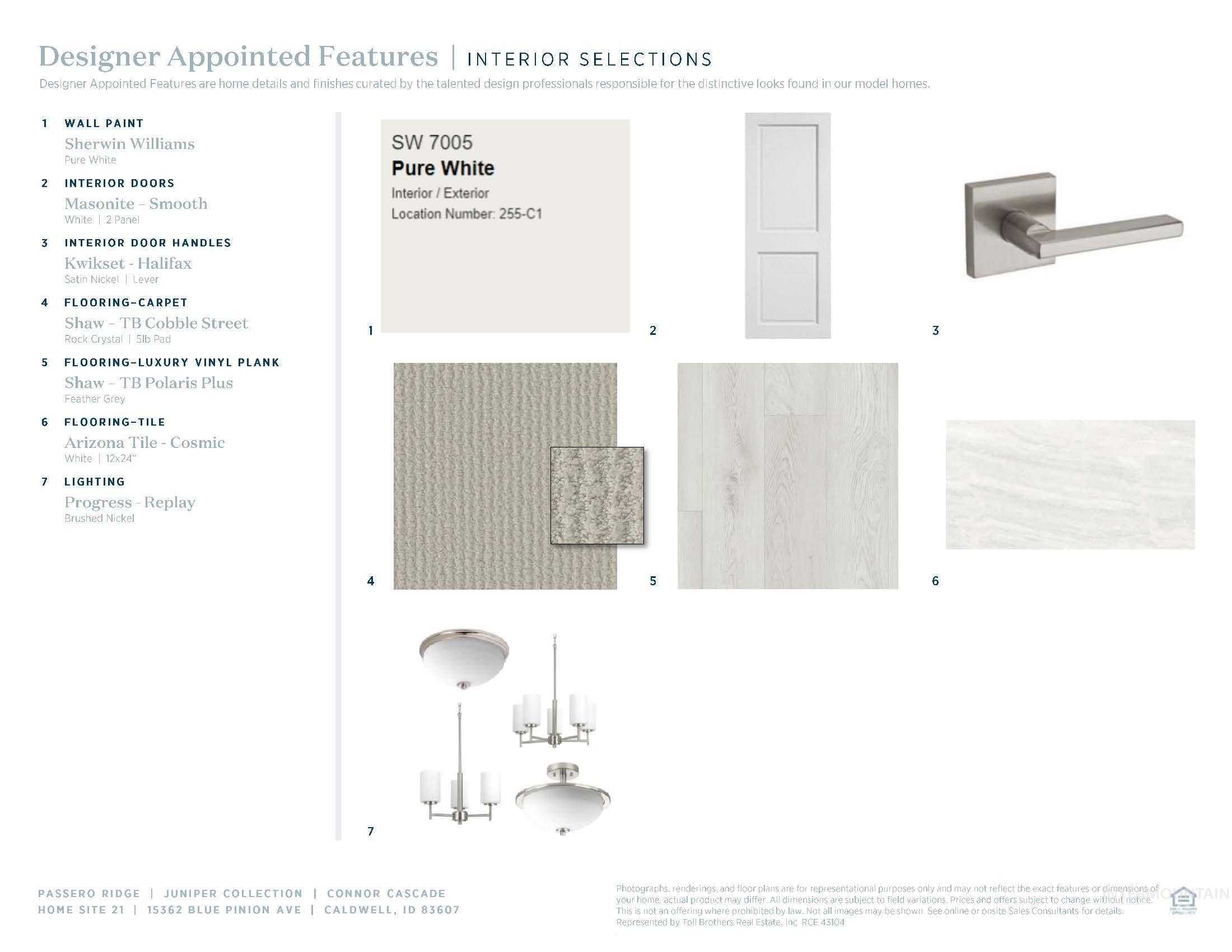 View of miscellaneous listing collateral