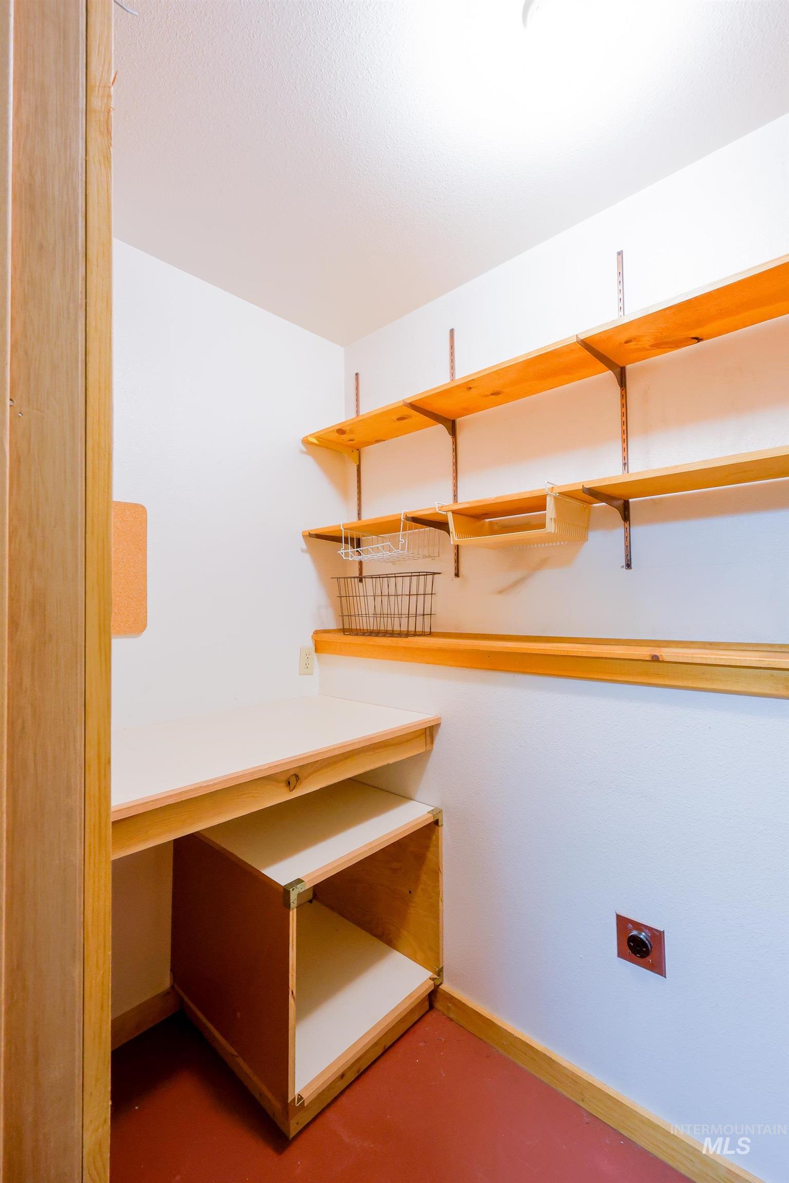 View of walk in closet