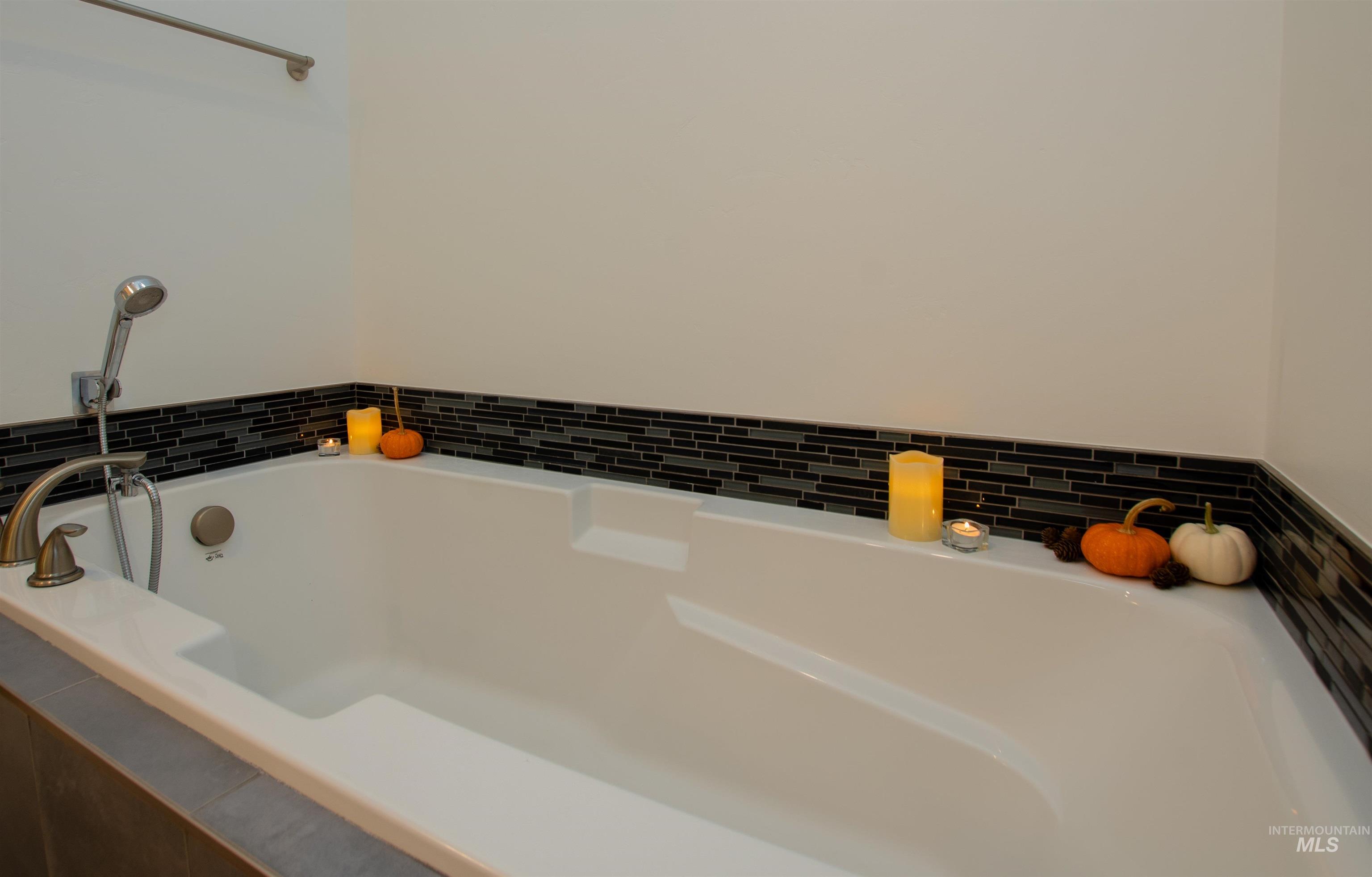 Bathroom featuring a garden tub