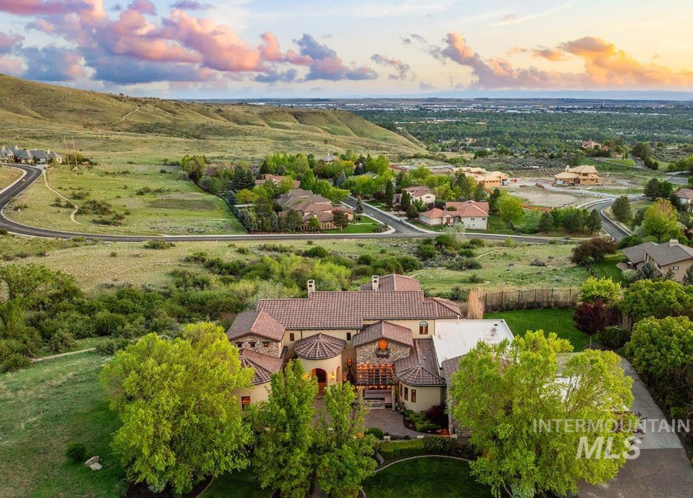View from above of property