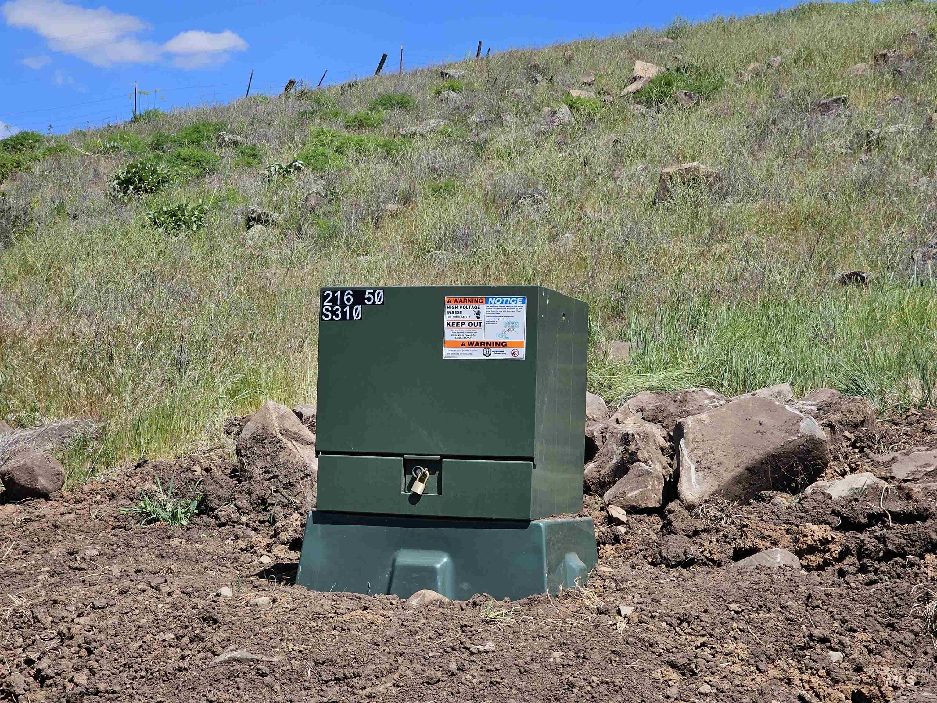 Exterior view of a pad mount transformer