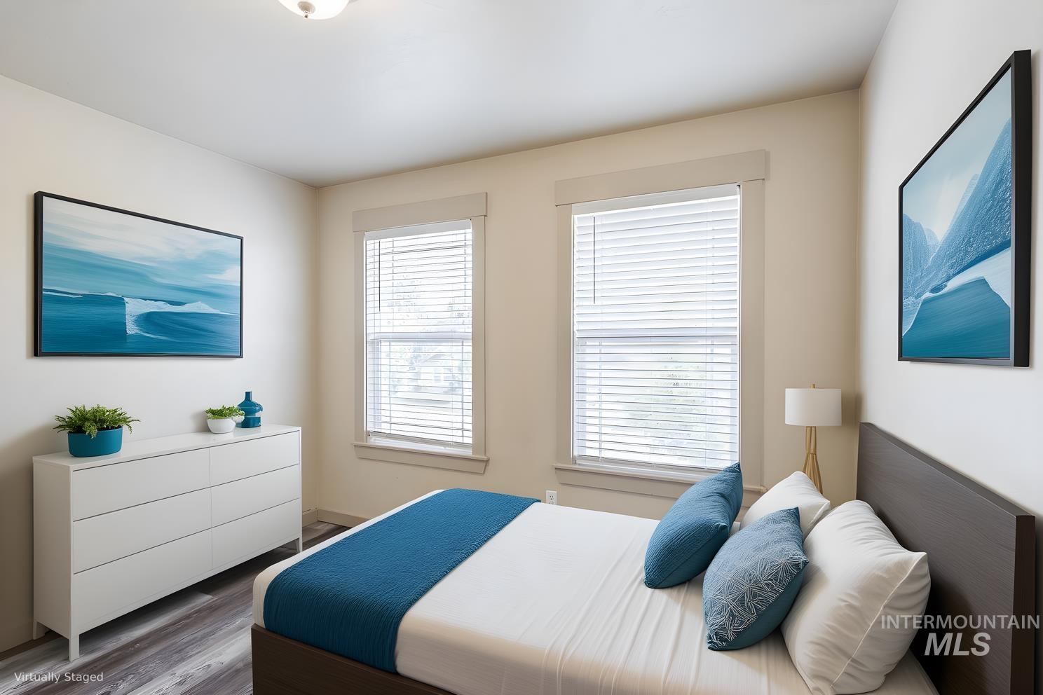 Bedroom featuring dark wood-style floors