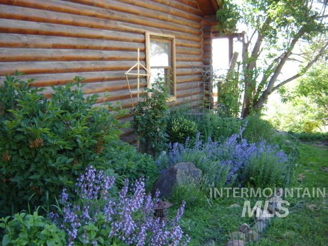 Exterior view of log siding