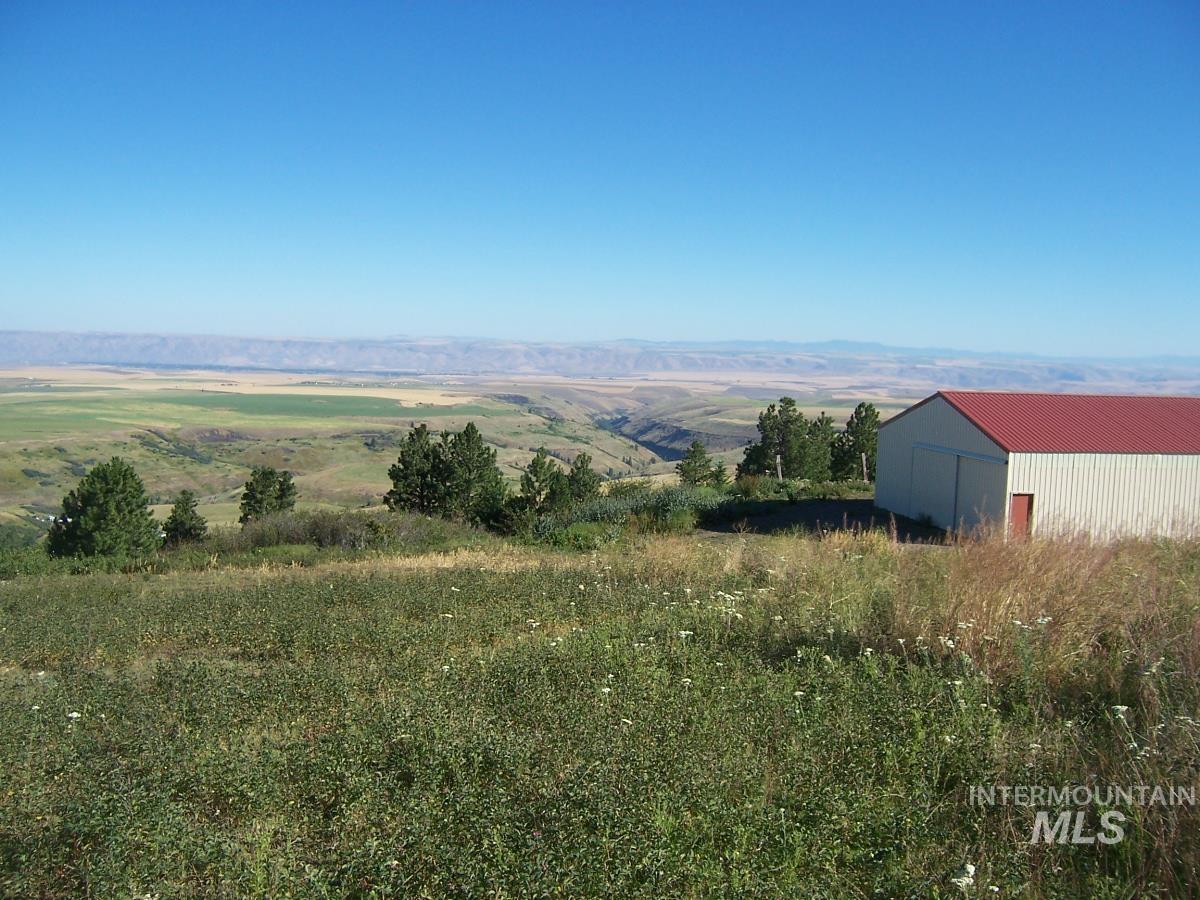 View of mountain background with rural landscape