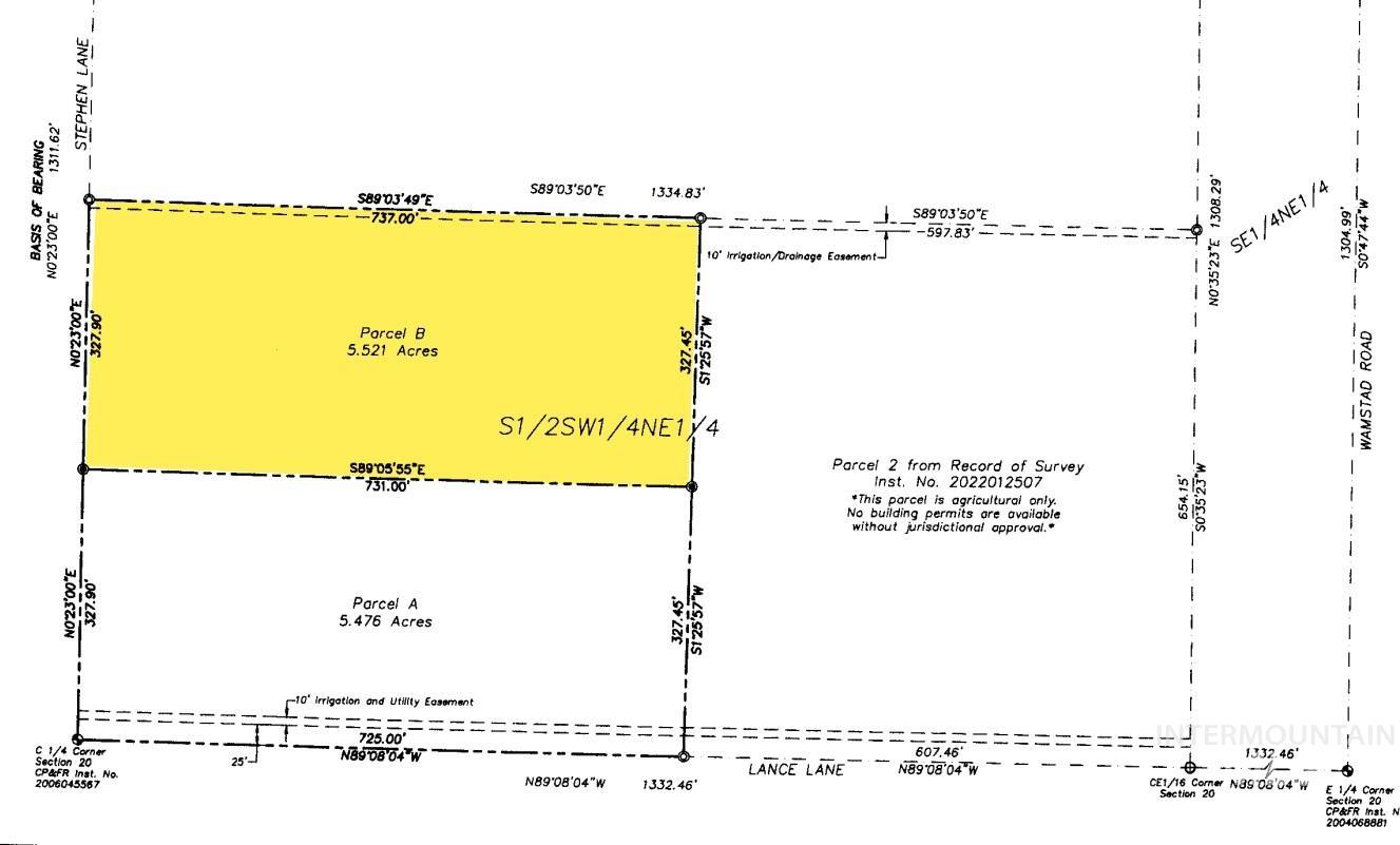 TBD Stephen Ln, Parma, Idaho 83660, Land For Sale, Price $299,900, 98949070