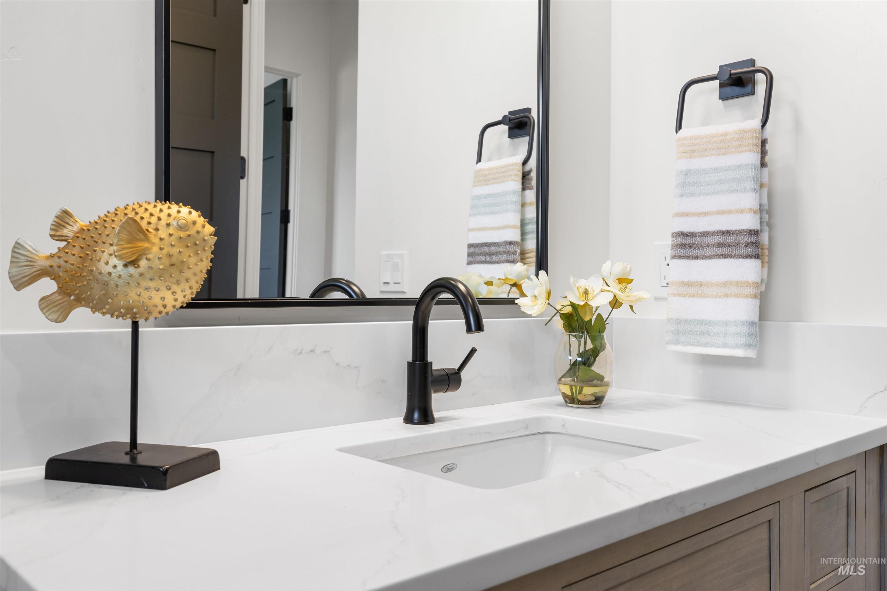 Bathroom view of vanity