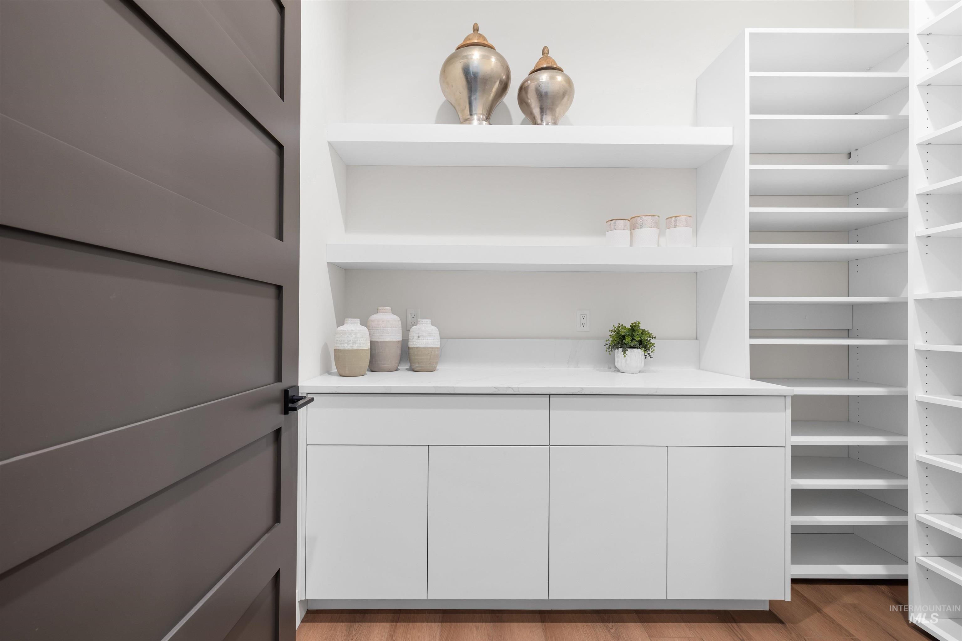 Walk in closet featuring light wood finished floors
