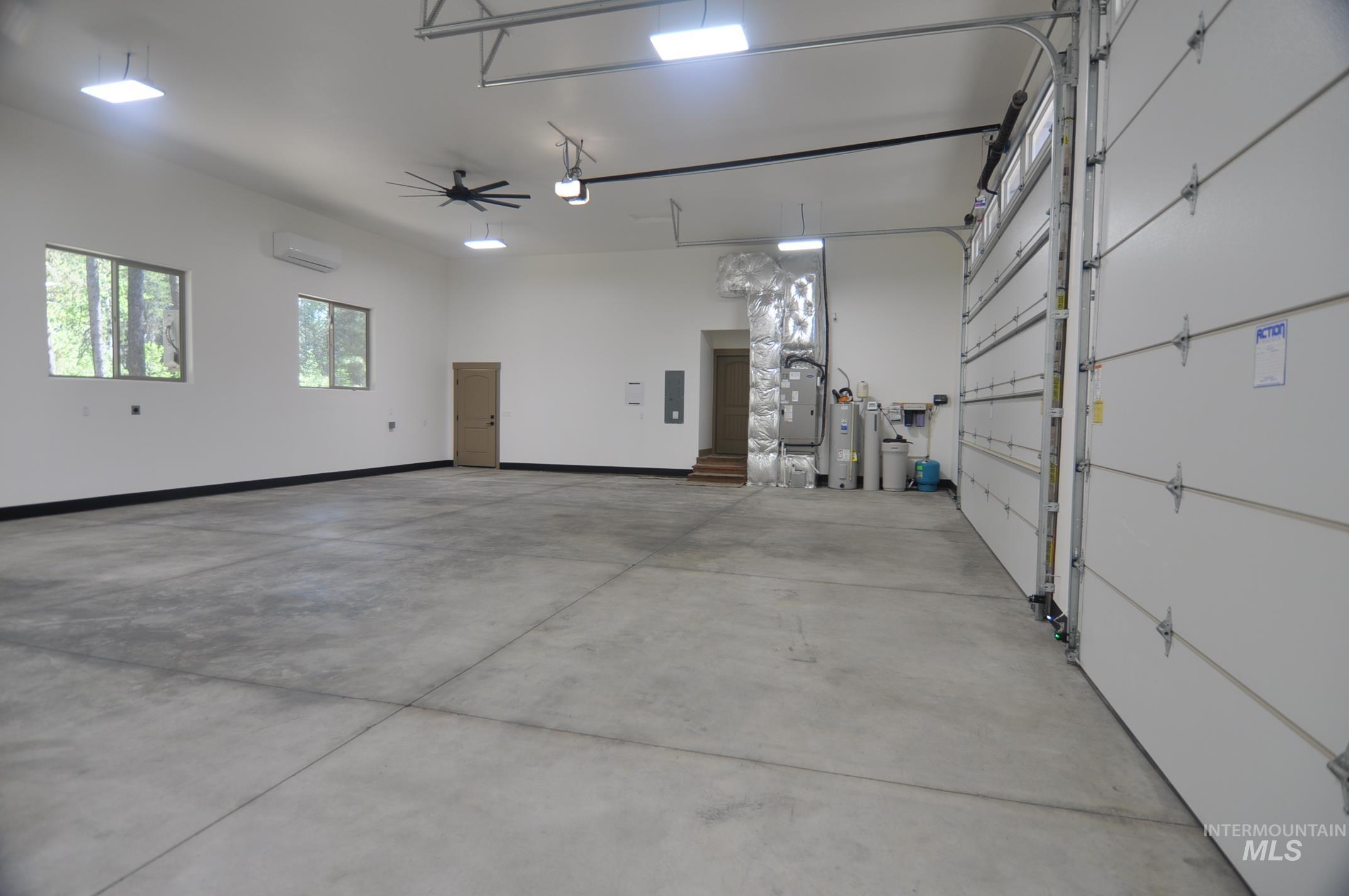 Well filtration system and furnace are in the garage for easy access.