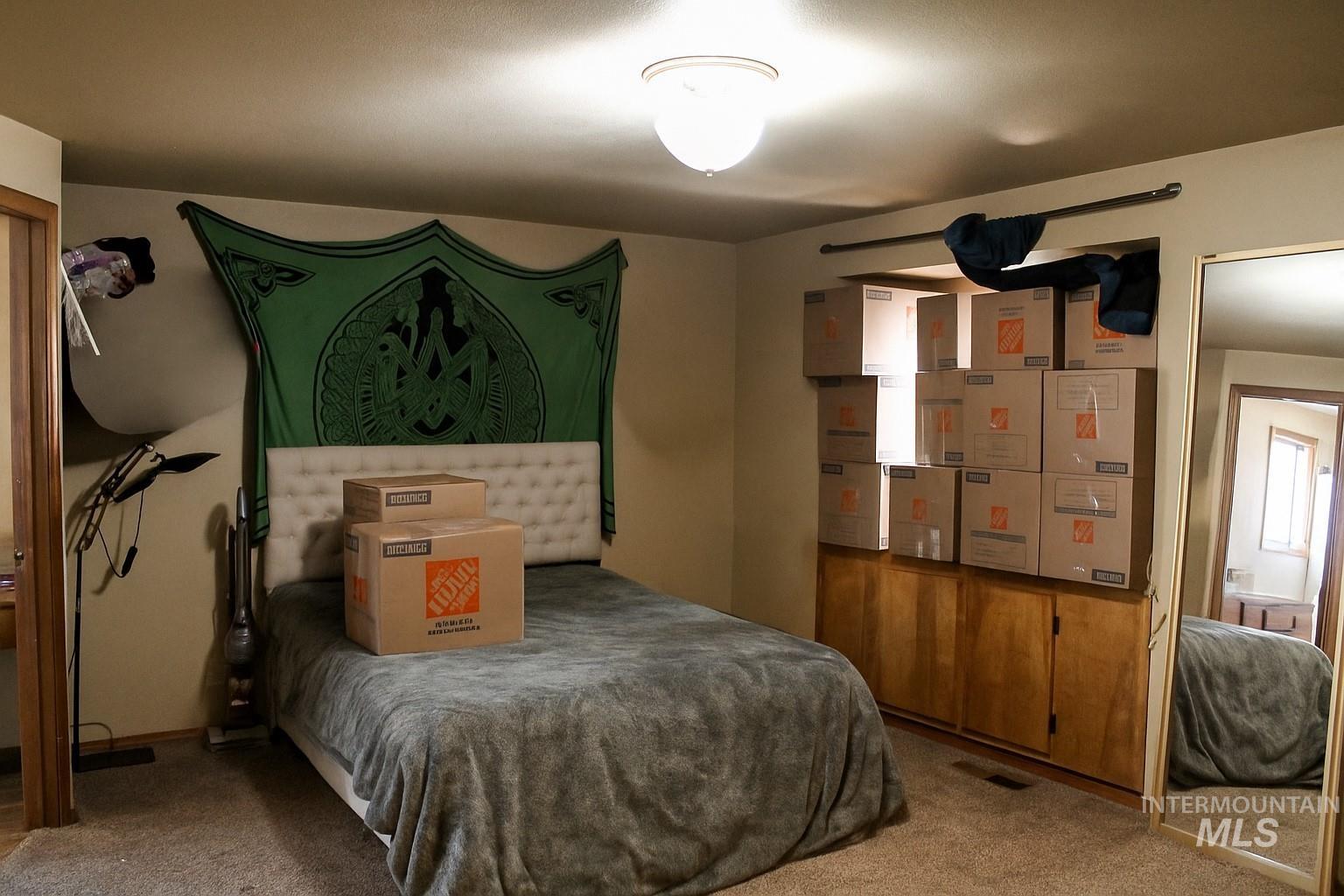 Bedroom featuring carpet floors