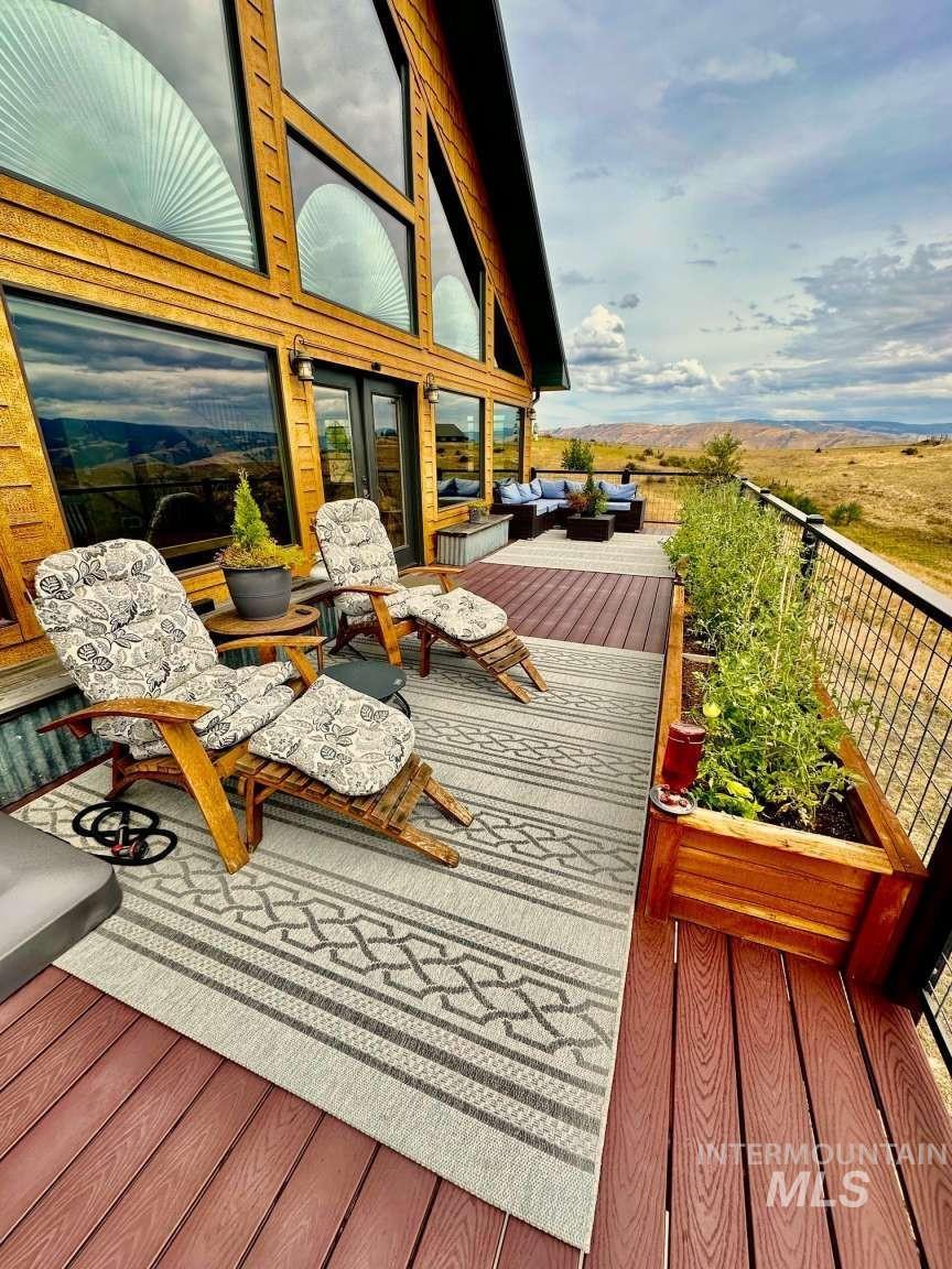 View of wooden terrace