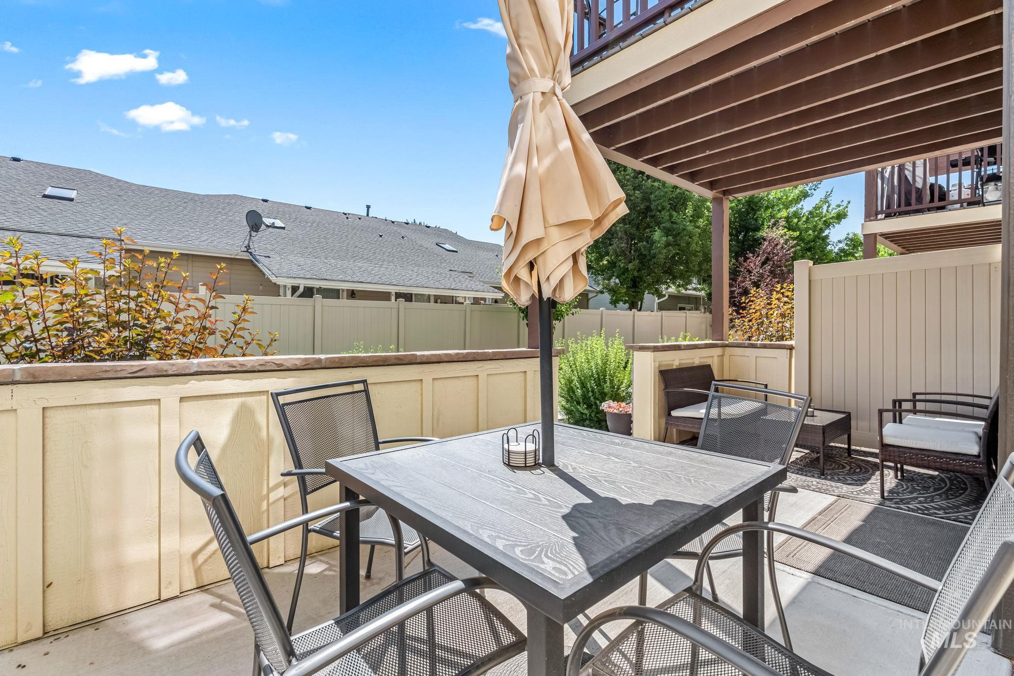 View of patio featuring outdoor dining space