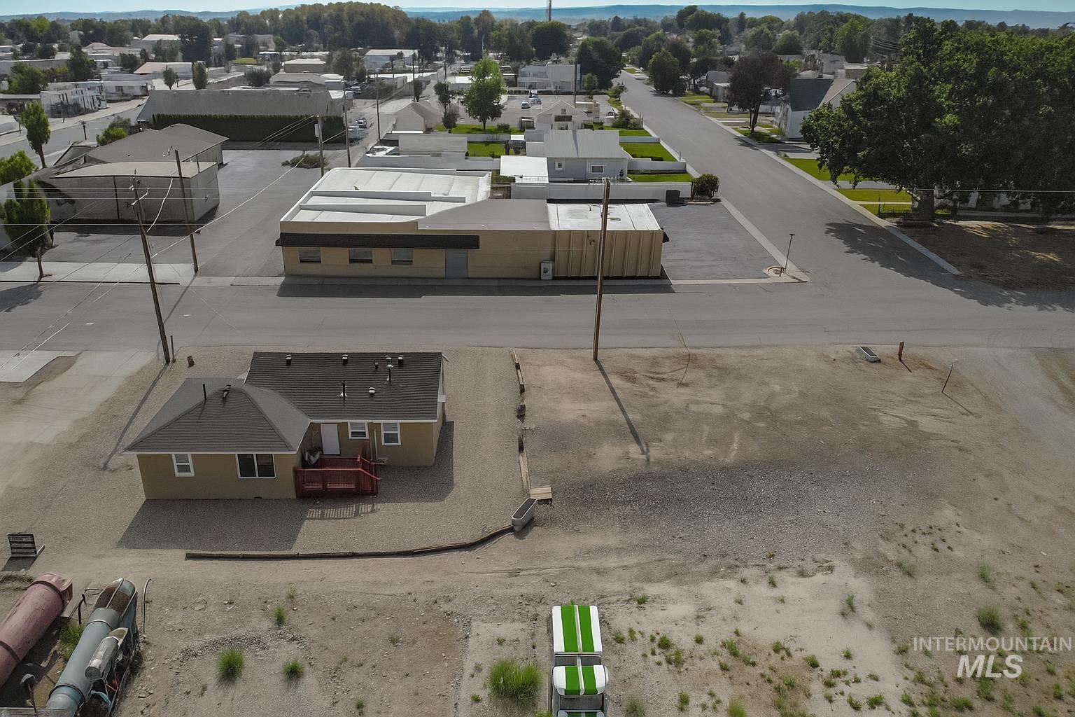 Aerial view of residential area