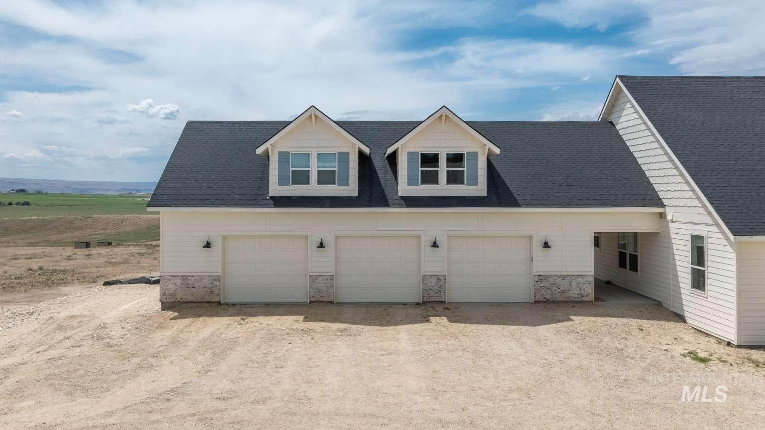 Garage with driveway