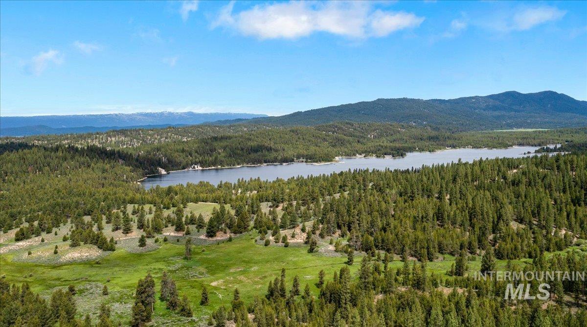Mountain view with a large body of water