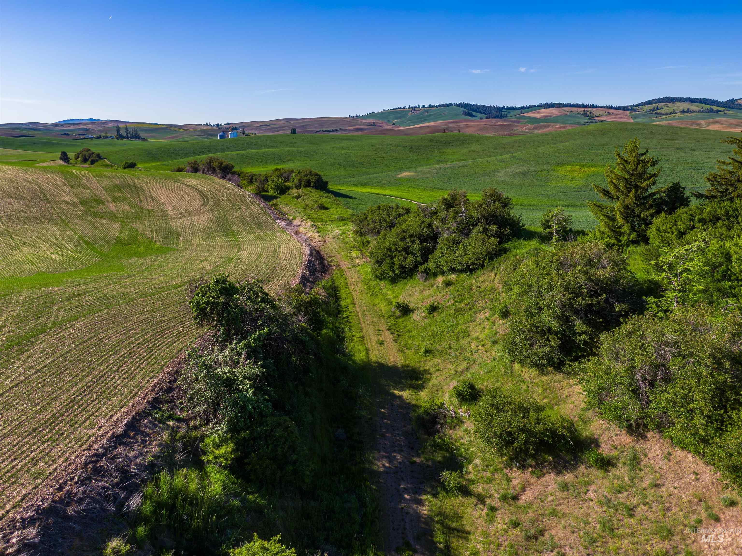 Aerial view of sparsely populated area