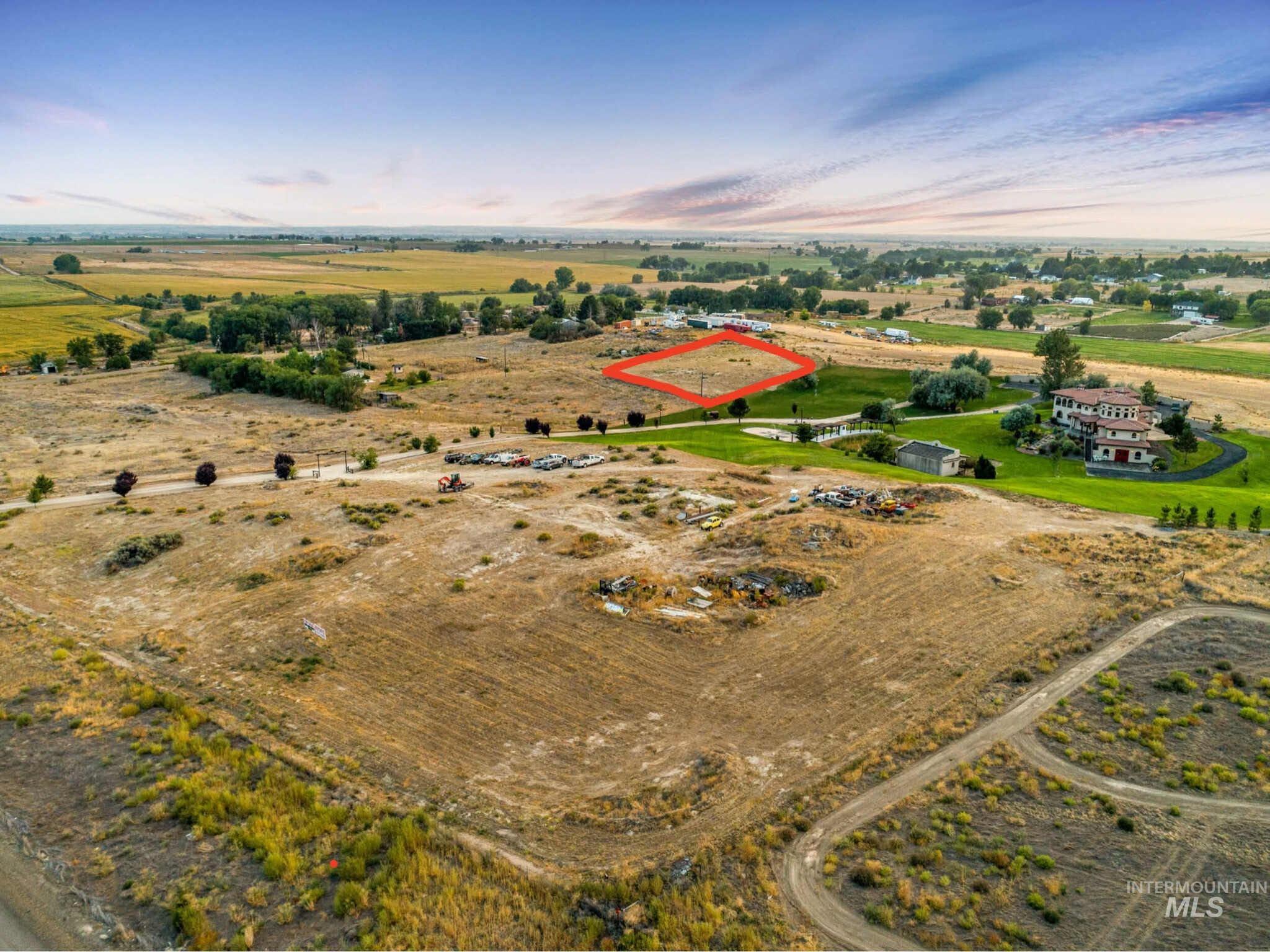 View of rural area with property parcel outlined