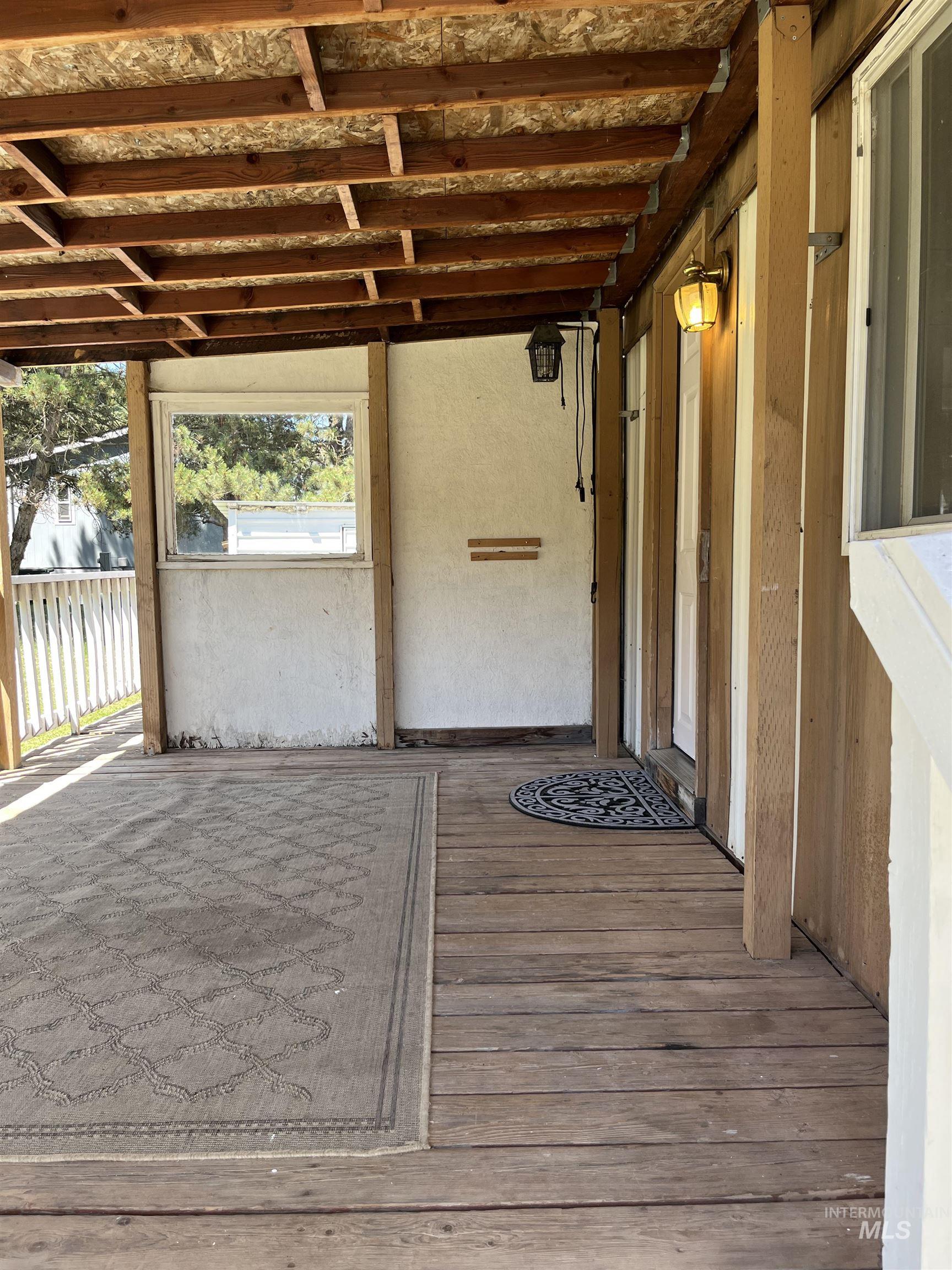 View of wooden terrace