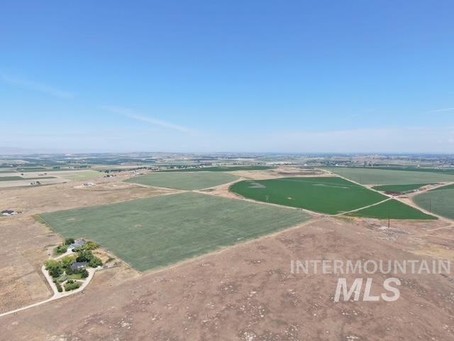 Aerial view of sparsely populated area