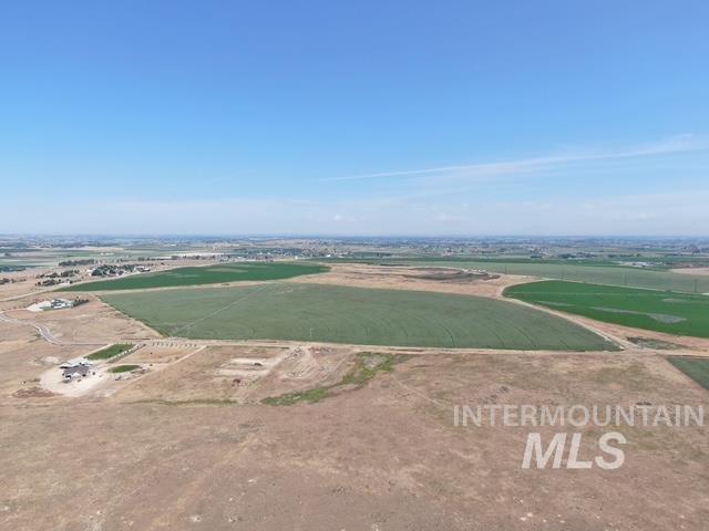 Aerial view of sparsely populated area
