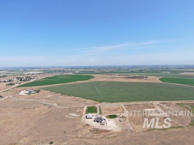 Aerial view of sparsely populated area