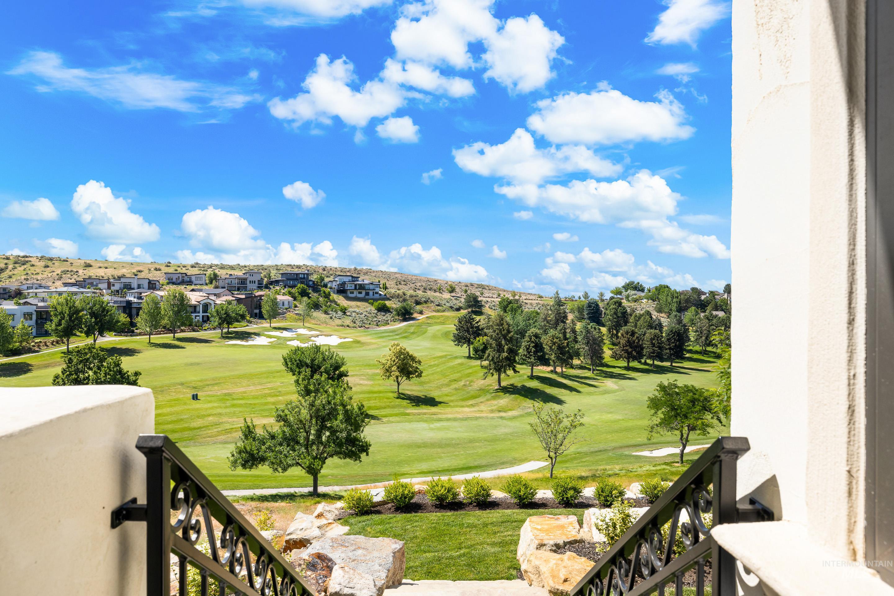 Balcony with view of golf course