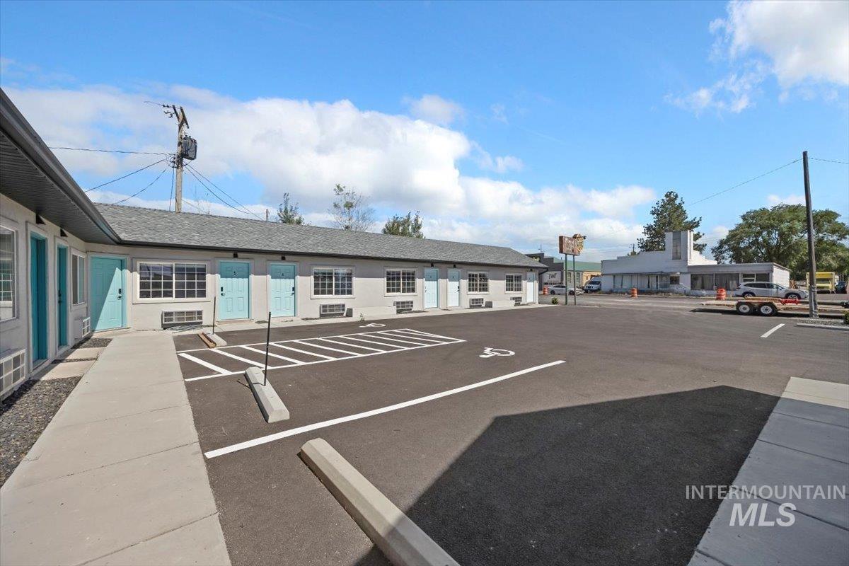 View of uncovered parking lot