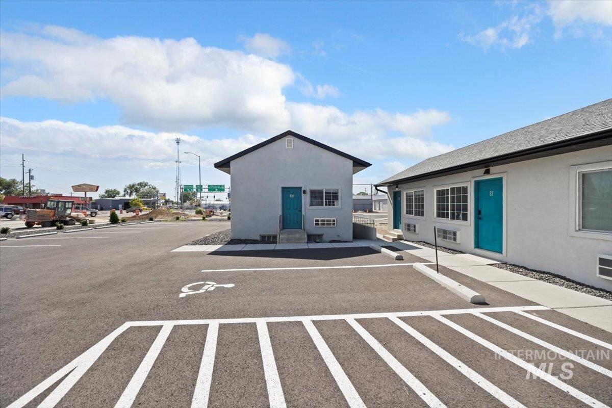 View of uncovered parking lot