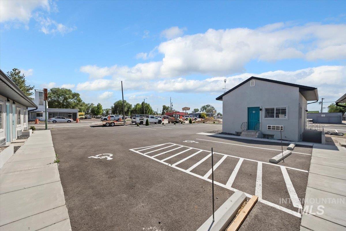 View of uncovered parking lot