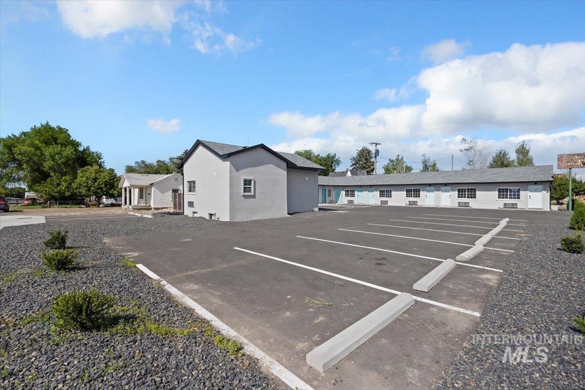 View of uncovered parking lot