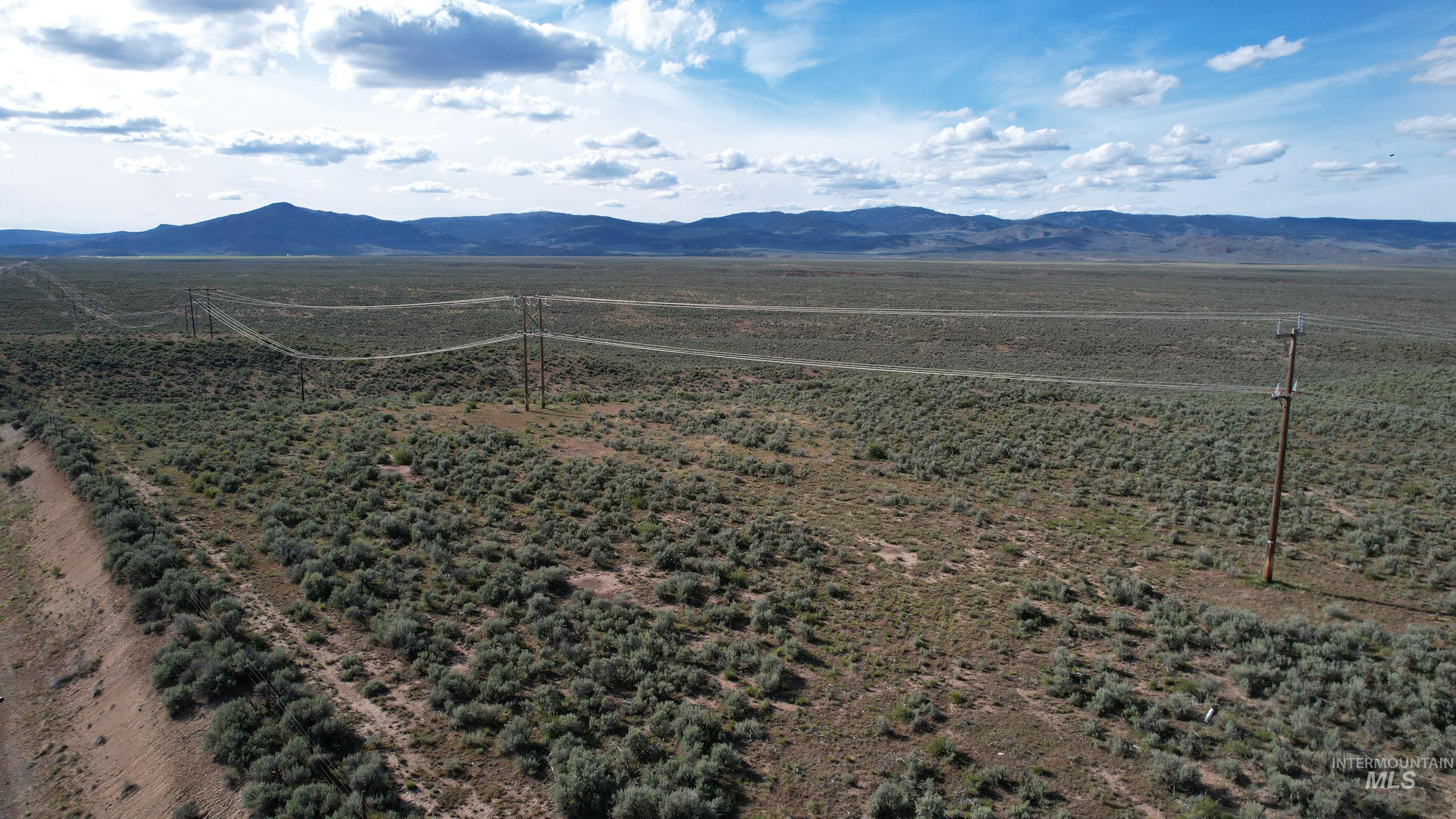 View of mountain background with rural landscape