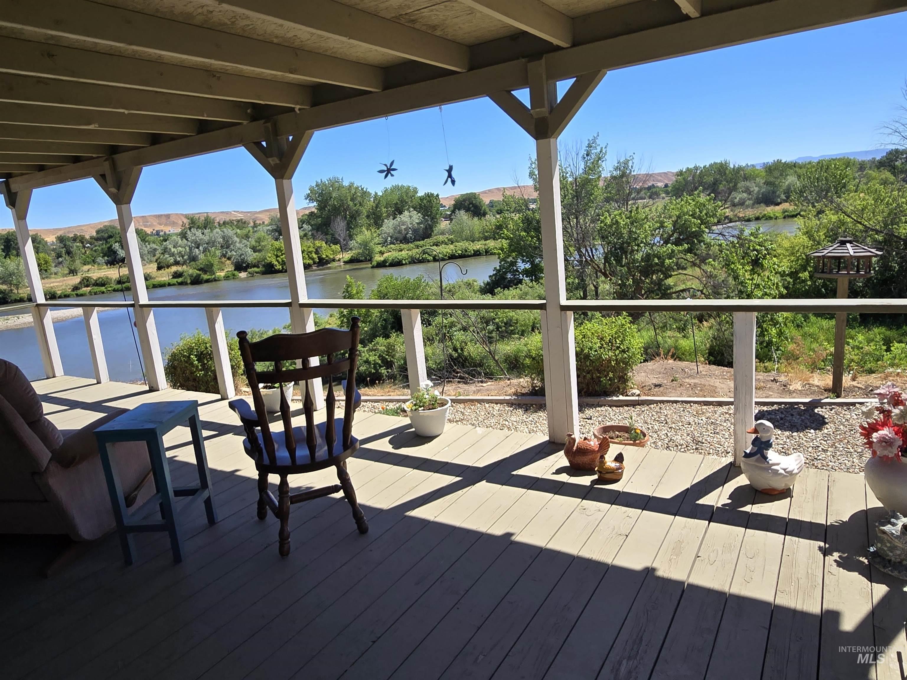 Deck with a water view
