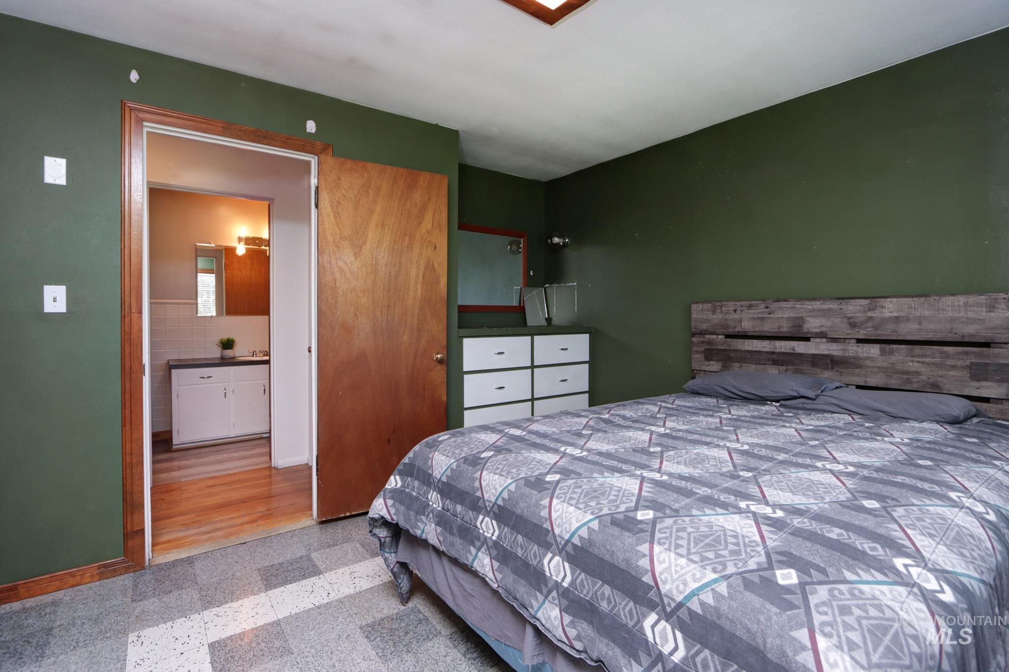 Bedroom with baseboards