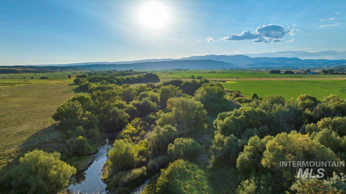 Mountain view with rural landscape