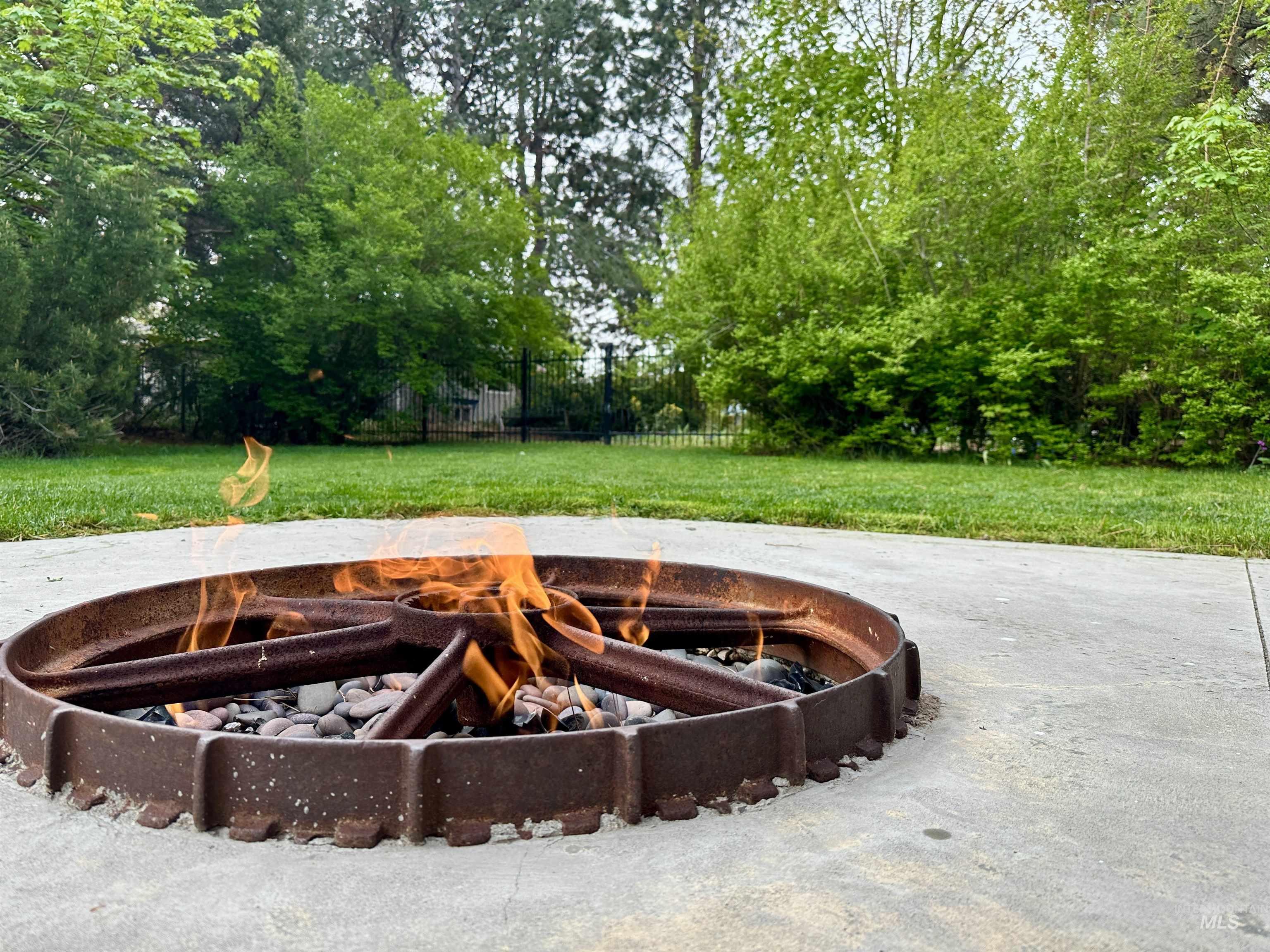 Exterior view of an outdoor fire pit