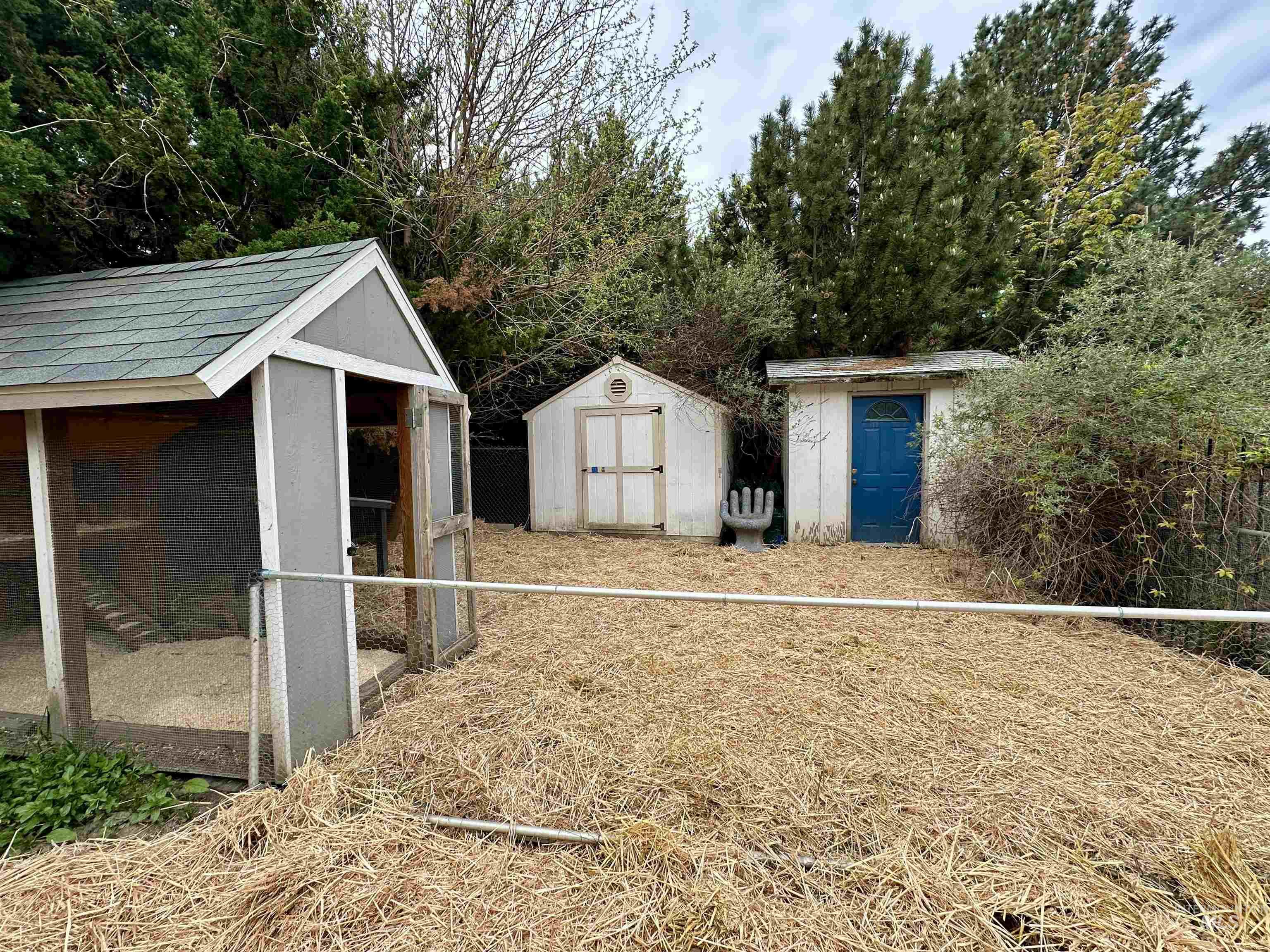 View of shed with exterior structure