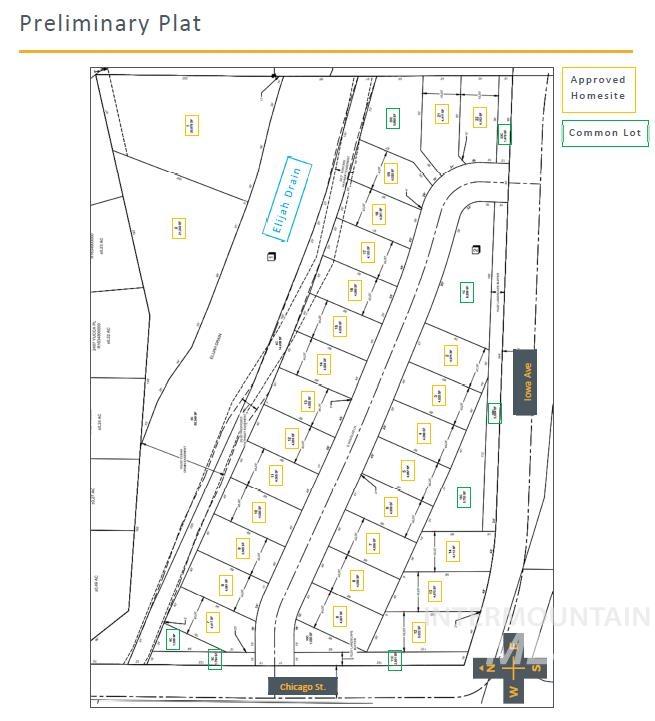 Map showing property parcels
