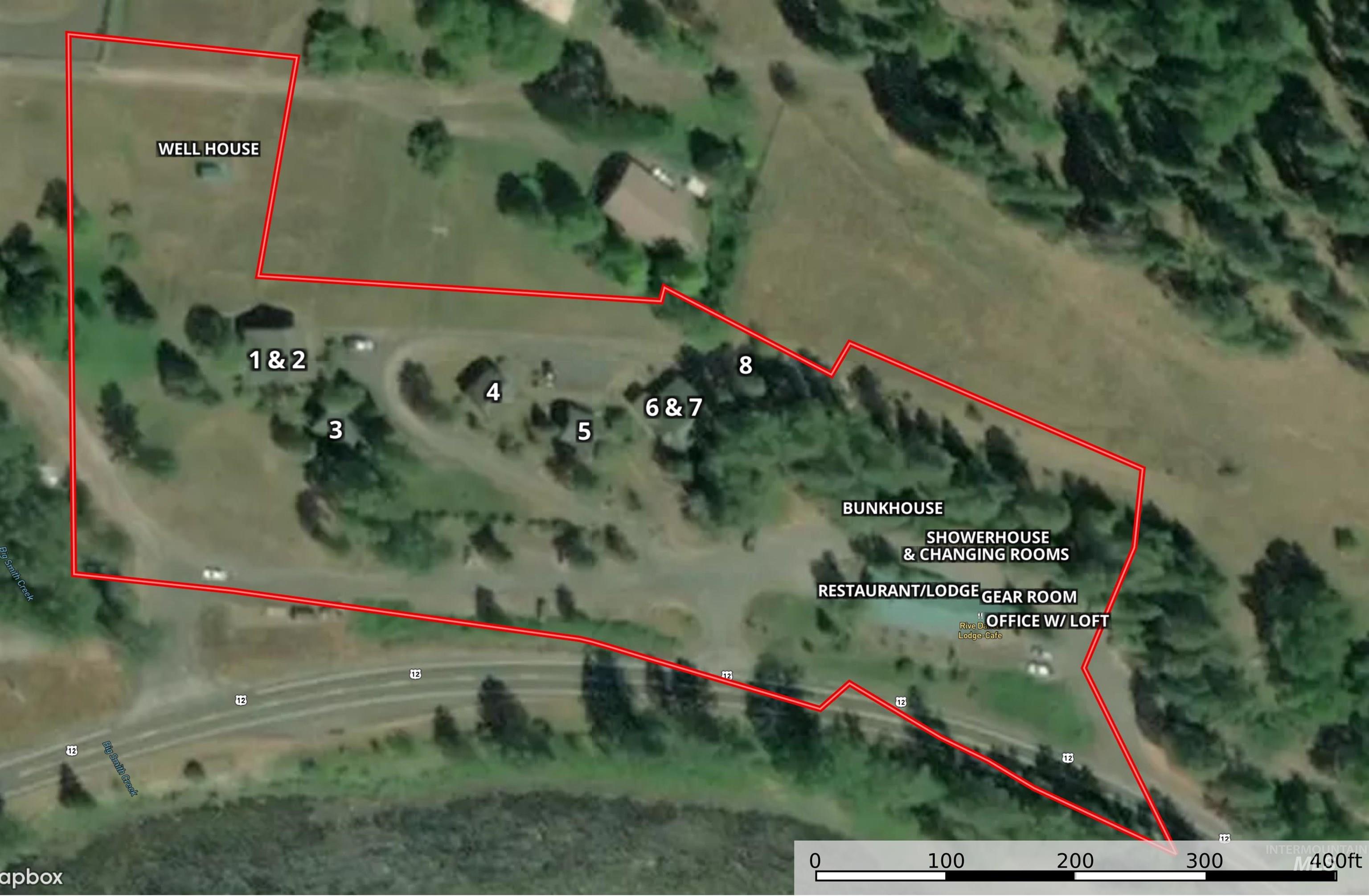 Map / location with property boundaries highlighted
