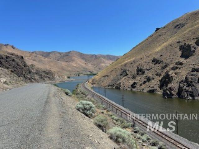 Water view with a mountainous background