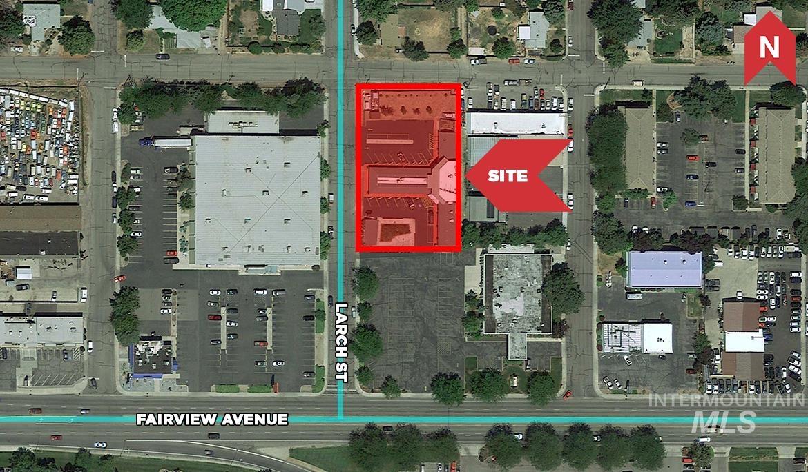 Aerial view of property's location featuring property boundaries highlighted