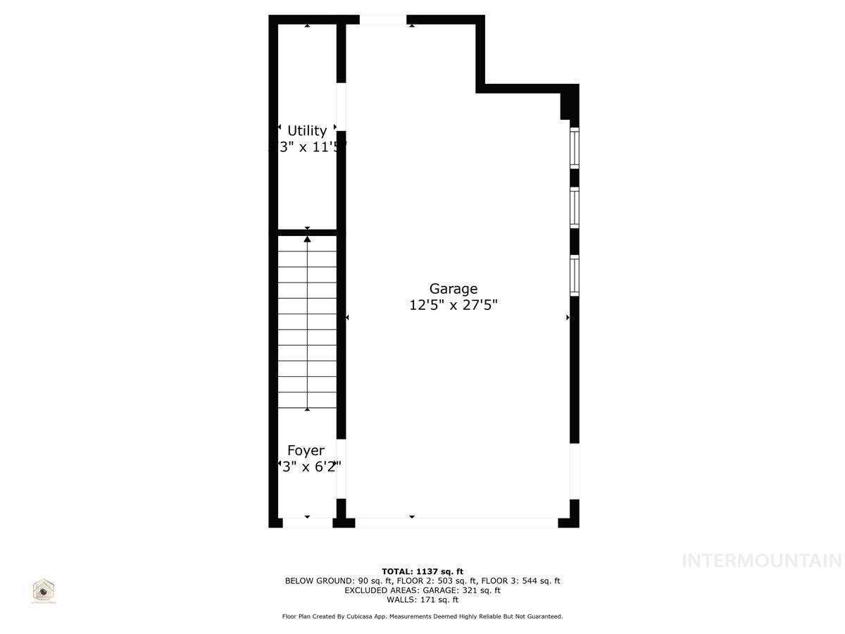 Showing entrance and garage with storage.