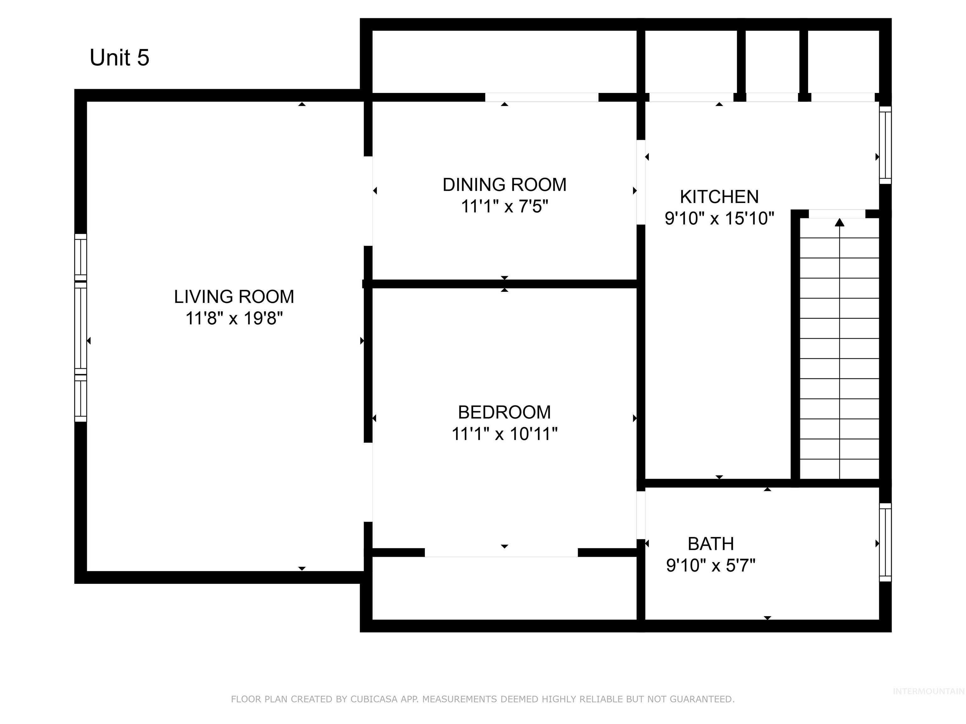 Unit 5 - Upper Level Carriage House  1 Bed/1Bath  Separate Entrance  Full Kitchen  Rent $850  Lease Term - Month to Month  1 Designated Private Parking Spot