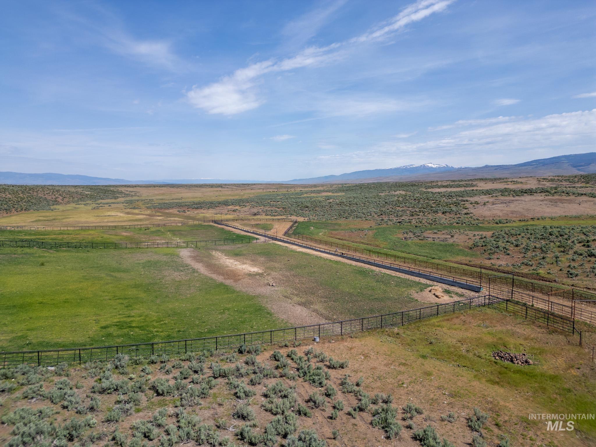 View of rural area with mountains and a pastoral area