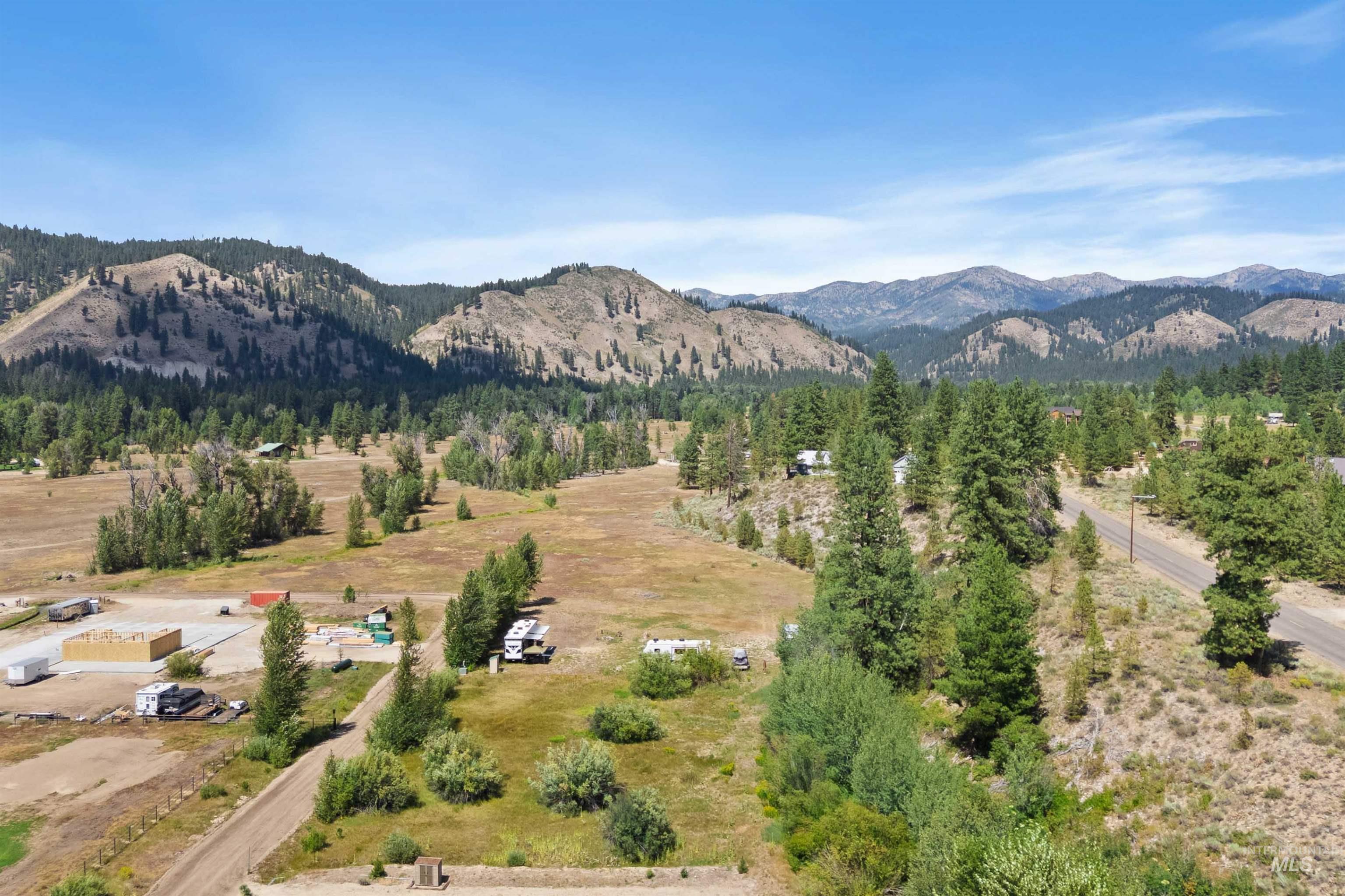 Mountain view with rural landscape