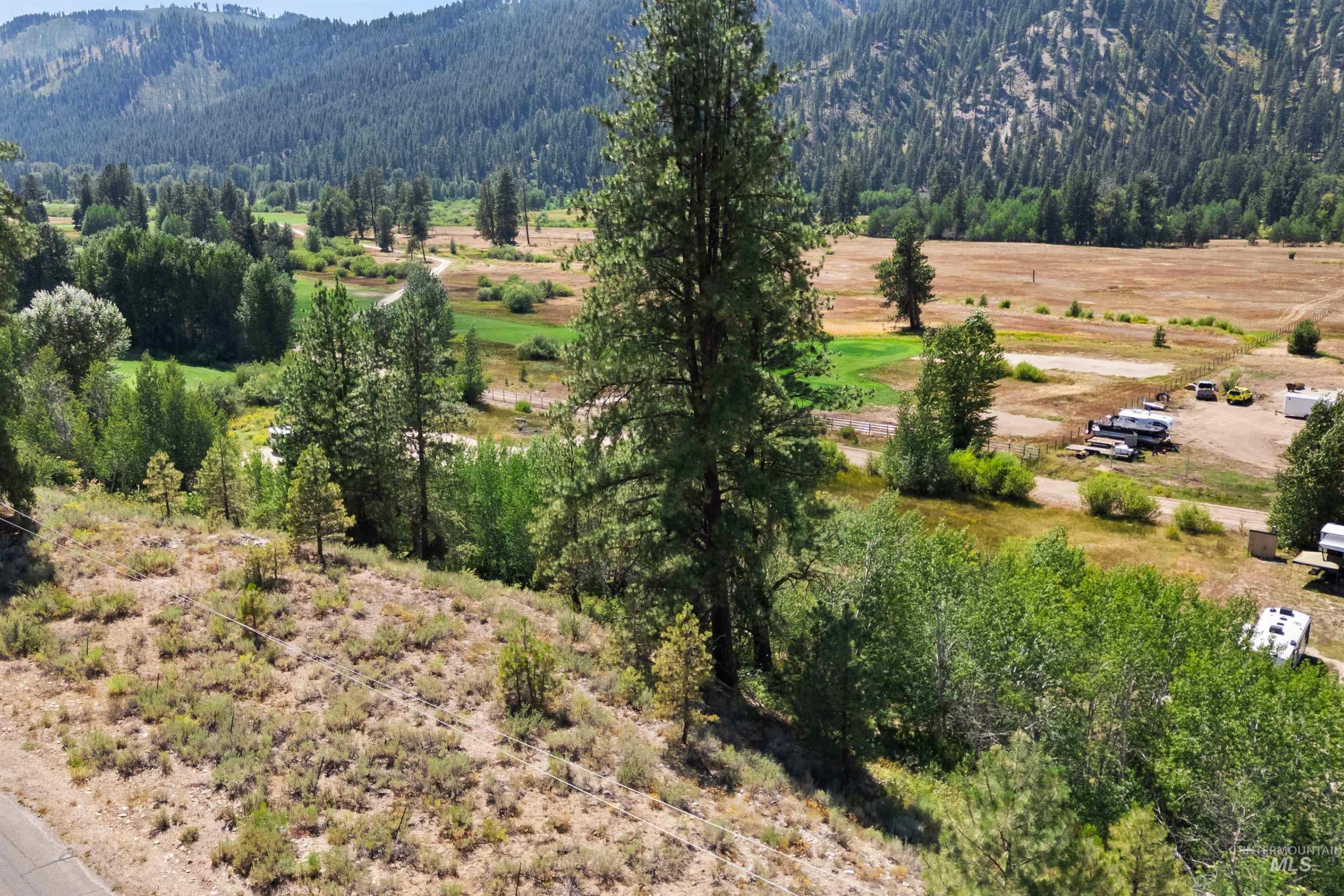 Mountain view with a forest and rural landscape